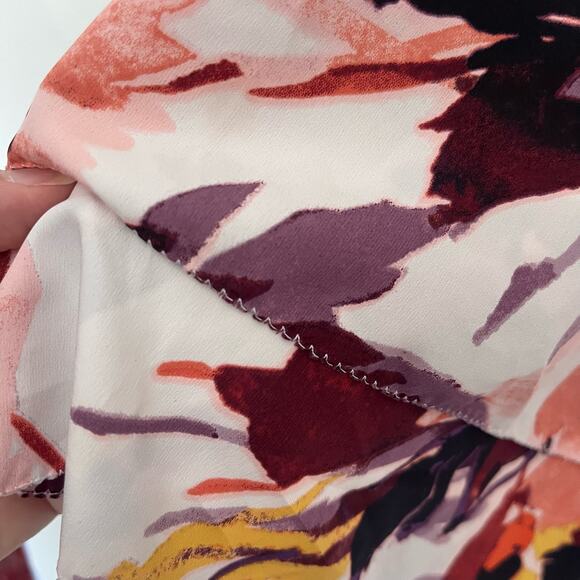 Lane Bryant Artsy Womens Top 22/24 Floral Boho Flowy  Romantic Tier Flare Plus - Picture 10 of 14